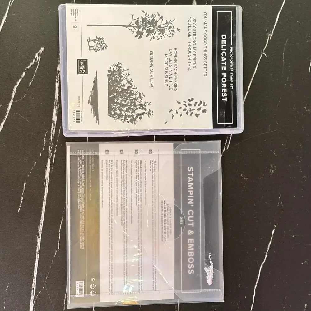 Stampin Up Delicate Forest Stamp Set & Coordinating Dies Bundle Lot